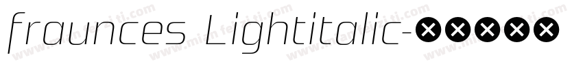 fraunces Lightitalic字体转换